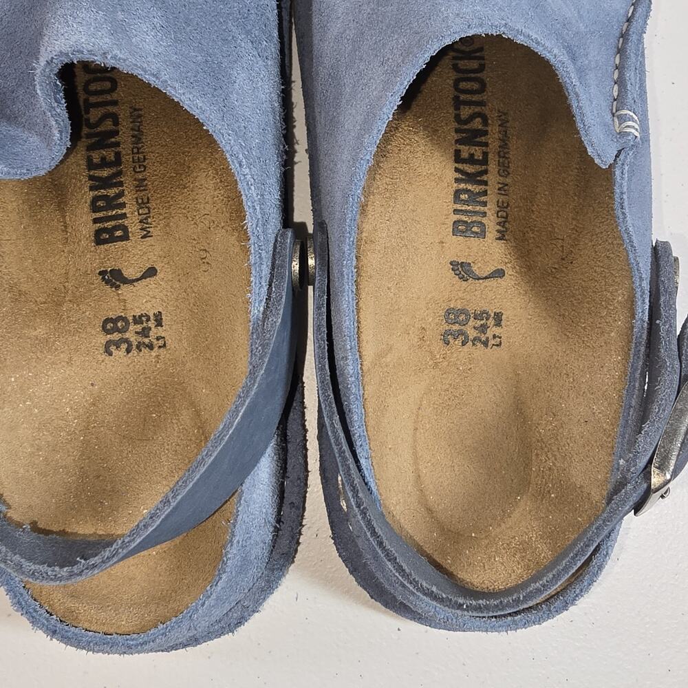 Birkenstock Lutry Premium Suede Elemental Blue EU38/ W 7-7.5 NWOB - Picture 10 of 11